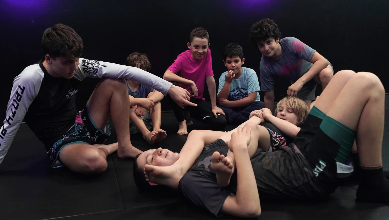 Grup entrenant Jiu-Jitsu